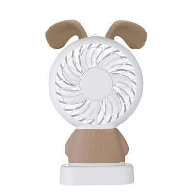 

TOMNEW USB Mini Portable Fan 2 Speed 800mA Battery Cute Handy Desk Kitty Puppy Fan with Led Night Light for Home Office Outdoor