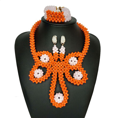 

Fashion Yellow Big Crystal Balls Dubai Bridal Costume Jewelry African Beads Jewelry Sets Nigerian Wedding Necklace Set For Women