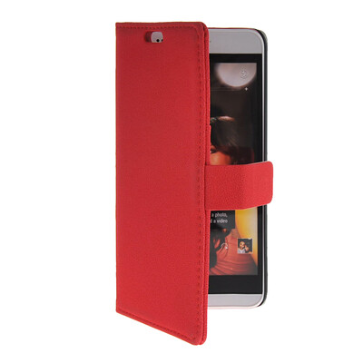 

MOONCASE Slim Leather Side Flip Wallet Card Slot Pouch with Kickstand Shell Back чехол для HTC Desire Eye Red