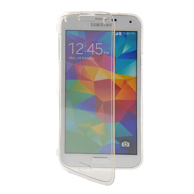

MOONCASE Flip Wallet Soft Gel TPU Silicone Back Shell ЧЕХОЛ ДЛЯ Samsung Galaxy S5 I9600 Clear