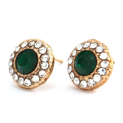 

Hot 1 Pair Shining Vintage Crystal Cats Eye Sliver Rhinestone Stud Earring