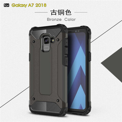

Goowiiz Phone Case For Samsung Galaxy A8 Plus 2018A7 2018 King Kong Armor Fashion Bumper PC TPU Prevent falling
