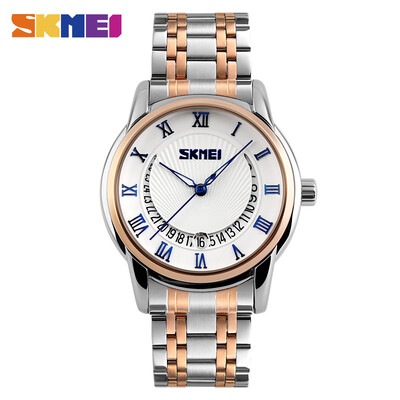 

SKMEI Mens nostalgic watch with calendar Steel strap