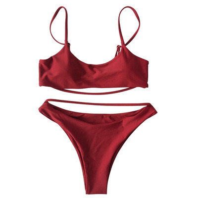 

Summer 2018 Bandage Sexy Bikini Set Swimwear Women Casual Swimwear 2017