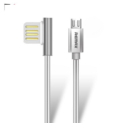 

REMAX Dual Sided-Micro USB Data Cable Portable 90 Degree plug Charger Cables durable usb Charging for SamsungxiaomiAndroid