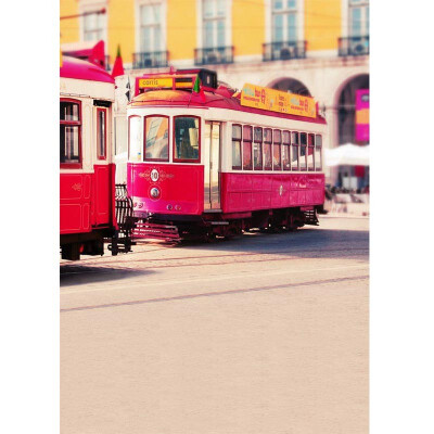 

Red Train Photo Backdrop 57FT Vinyl Fabric Cloth Digital Printing Photo Background s-760