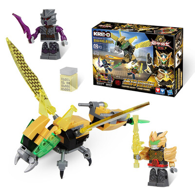 

Audi Diaopeng (AULDEY) armor warriors catch the rest of the building blocks children's toy scenes three-dimensional fight inserted blocks 76PCS violence beetles poisonous aggression