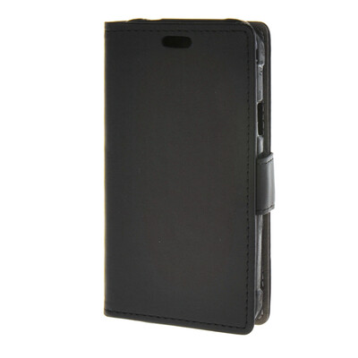 

MOONCASE Vivid colors Leather Wallet Card Slot Bracket Back Case Cover for Samsung Galaxy Xcover 3 G388F Black