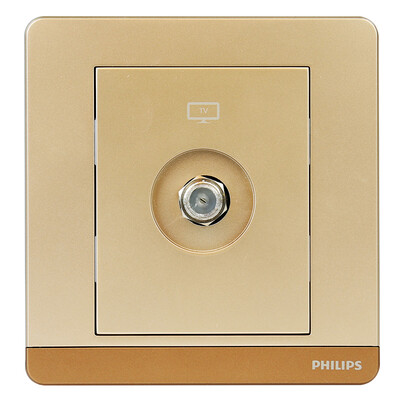 

Philips (PHILIPS) коммутатор гнездовой серии широкополосного ТВ-розетки ветка шампанского