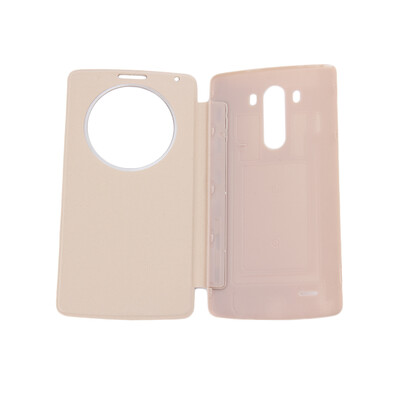 

Slim Smart Circular Window View Wallet Flip Case Cover Skin For LG G3 Phone Gold