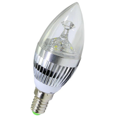 

люстра свет свечи 3led 3 * 1W E14 горячей продажи большой мощности AC 85-265v теплые белые 250-270lm 2500-3500k