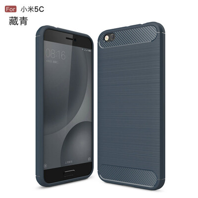 

For Xiaomi 5C Carbon Fiber Phone Cases Soft TPU Anti-Knock Cover For Xiaomi 5C case