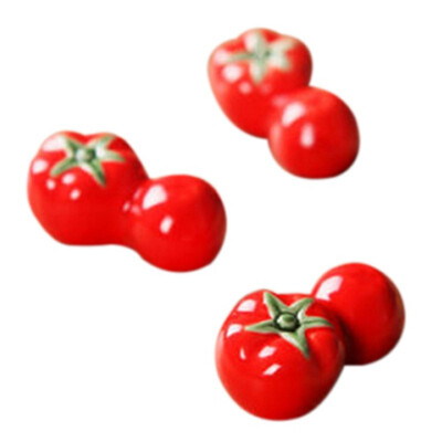 

UpperX 3 pcs Tomato chopstick holder chopsticks dining decorate party birthday
