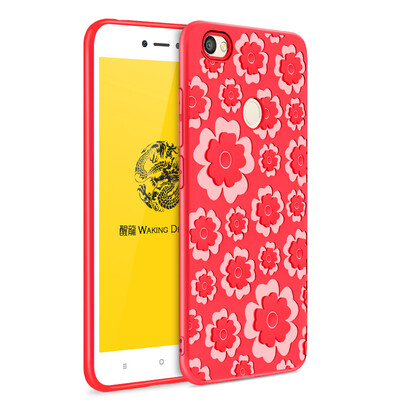 

Goowiiz Fashion Phone Case For Xiaomi Redmi Note 5ANote 5A Pro 3D Relief Flower Ultrathin Soft TPU Full Protection
