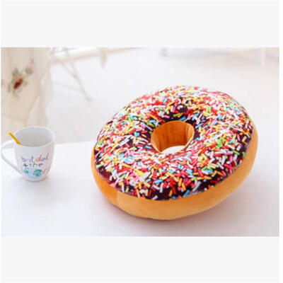 

3D Cute Donut Bread Soft Throw Pillow Case Cushion Cover Home Decor without Core