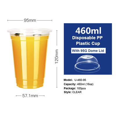 

Free Shipping 12oz-22oz Clear Plastic PP Cups with Dome & Flat Lids for Juice Tea Milk Iced Coffee Bubble Boba Smoothie 100pcs