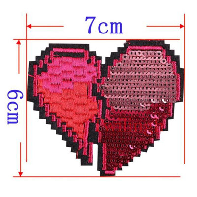 

1 Pcs Clothes Patches Iron On Sequined Patch Bow Flower Love Star Applique DIY Sewing Fabric Repair Clothing Patches Stickers