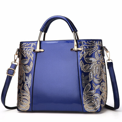 

2018 Autumn Winner Black Sequin Flower Women Handbag Ladies Luxury Brand PU Leather tote bag high quality shoulder messenger bag
