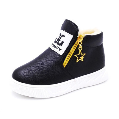 

Top selling fashion winter warm girls boots shoes for childrens flat with boots sneakers shoes Size 21-36 kids girls boots boys