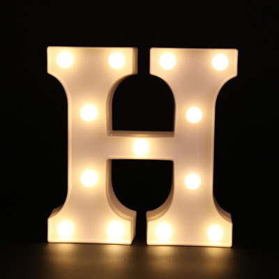 

26 White Letter LED Alphabet Light Indoor Battery powered Wall Hanging Night Light Bedroom Wedding Birthday Party Decor