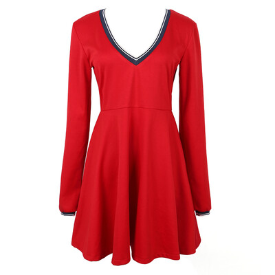 

CT&HF Sexy V Neck Dress Women Cotton Short Dresses fashion