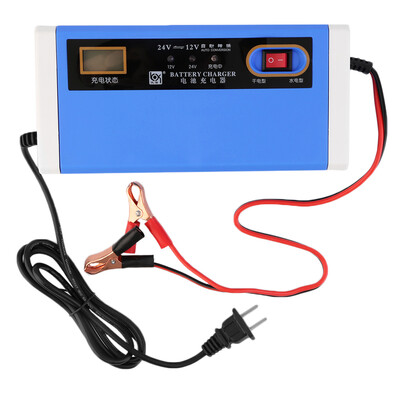 

New 12-24V 10A Power LCD Motorcycle Car Battery Charger Power Cord US