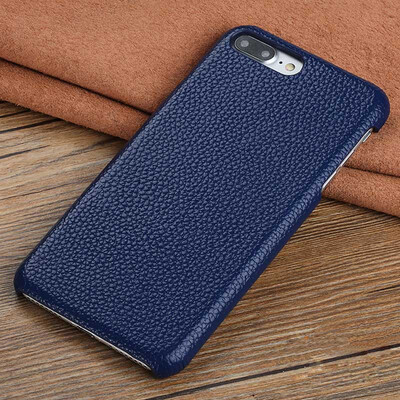 

Genuine Leather Phone Case For iPhone 7 8 Plus Case Litchi Texture Back Cover For X 6 6S Plus Case
