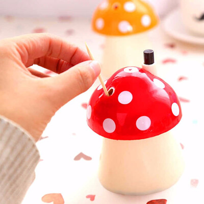 

Cntomlv New Arrival Creative House&Mushroom Shaped Automatic Toothpick Holder Pocket Small Toothpick Box