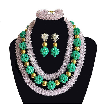 

Red And Orange Bridal Jewelry Sets African High Quality Handmade Jewelry Sets Fashion Wedding Women Costume Statement Necklace