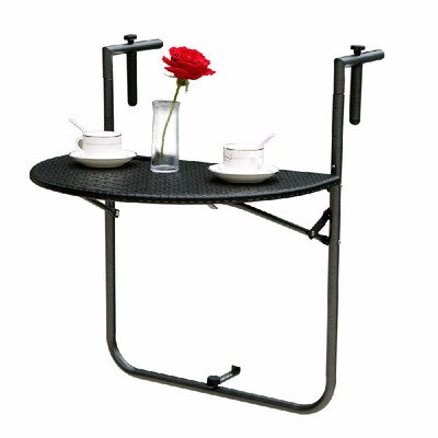 

Shipping from USA Adjustable Folding Balcony Table Hanging Patio Railing Dining Garden Patio Super Space Saving