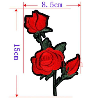 

1 Pcs Big 3D Patches Sew-on Flower Patch Embroidery Sequin Motif Red Rose Applique Garment Women DIY Clothes Sticker Wedding