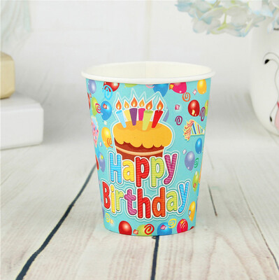 

FANLUS Creative Princess Friendship Birthday Party Paper Cups Disposable Tableware 6pcs Multi Color Party Supplies