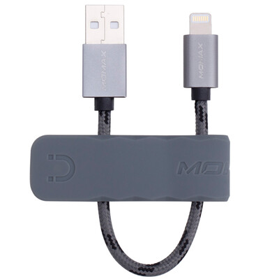 

MOMAX MOMAX Apple MFi certified data cable iphone8 76 6sPlus X 5s SE iPad charging line nylon woven 18cm gray
