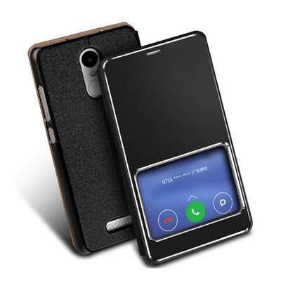 

MOONCASE слим bookstyle кожа + роскошь металла алюминий группа Flip брекет - дело для покрытия Xiaomi Redmi Note 3
