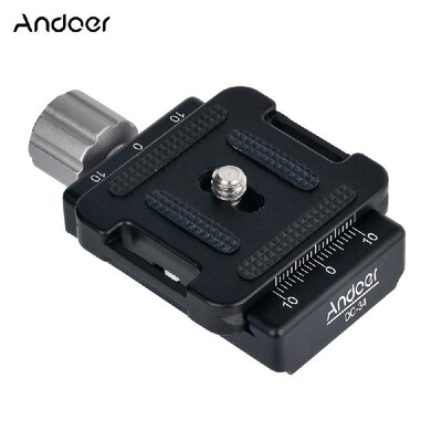 

Andoer DC-34 Quick Release Plate Clamp Adapter with One Quick Release Plate 14" Screw for Arca-Swiss AS Standard QR Tripod Head
