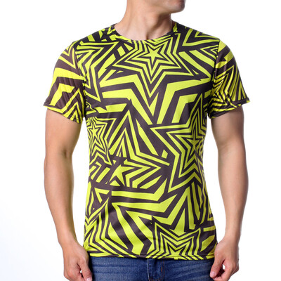 

Fashion Mens O-neck Geometric Pattern Print Pullover T-Shirts