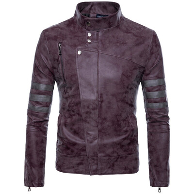 

New Motorcycle Leather Jacket Men Business Casual Coat Leather Clothing Men Locomotive Bombing Jacket