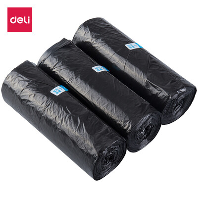 

Deli deli 3 rolls of 90 medium flat bottom garbage bags 45×50cm black 9857