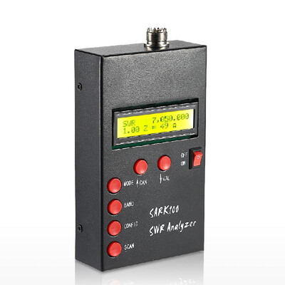

Wireless Bug Finder SARK100 1-60MHz HF ANT SWR Antenna Analyzer Meter Standing Wave Tester for Ham Radio Hobbyists Impedance Capac