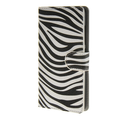 

MOONCASE Zebra style Leather Wallet Flip Card Slot Stand Pouch Case Cover for Microsoft Lumia 540 A07