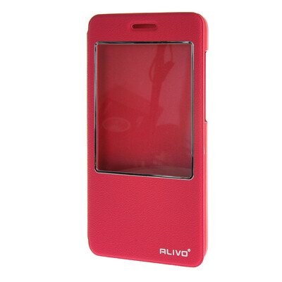 

MOONCASE Case for Huawei Honor 4X Case Slim View Window Leather Flip Bracket Back Cover Hot pink