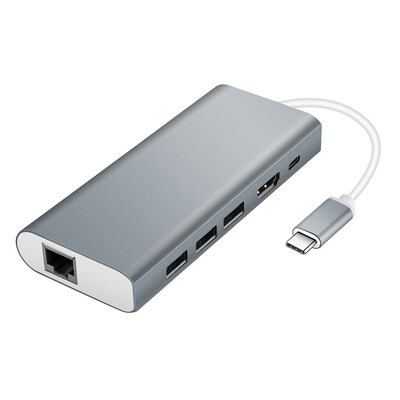

6 In 1 Usb Type-c Hub Hdmi RJ45 USB30 Converter Thunderbolt 3 Adapter Multiport Usb30 Usb-c Charge Cable For laptop