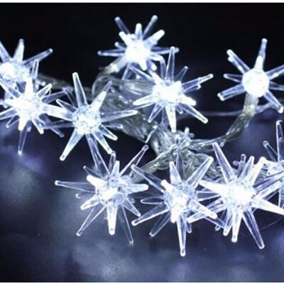 

Explosion ball battery box light string transparent plastic thorn ball shape lights Christmas lights