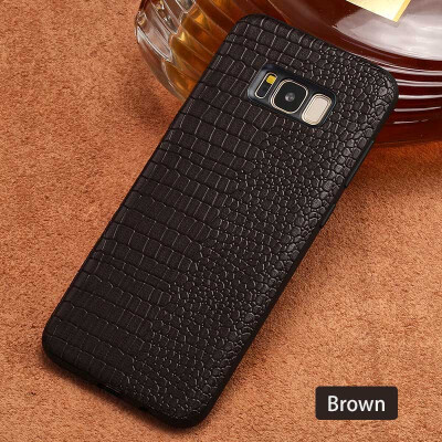 

Genuine Leather Phone Case For Samsung S8 Crocodile texture Back Cover For Note 8 S7 edge Cases