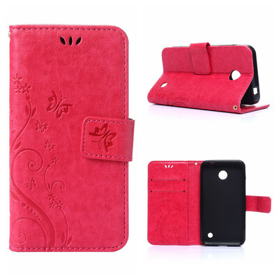 

MOONCASE Flower Pattern Premium Soft PU Leather Case Cover For Nokia Lumia 630