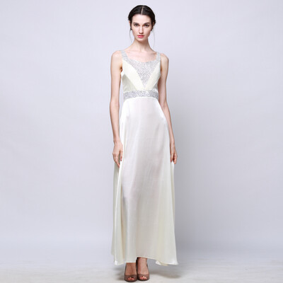 

CANIS@Women's Long Sequins Chiffon Evening Formal Party Bridesmaid Prom Gown Dress