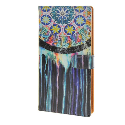 

MOONCASE Case for Sony Xperia M4 Case Watercolor Campanula Leather Flip Wallet Card Holder with Kickstand Back Case Cover A08