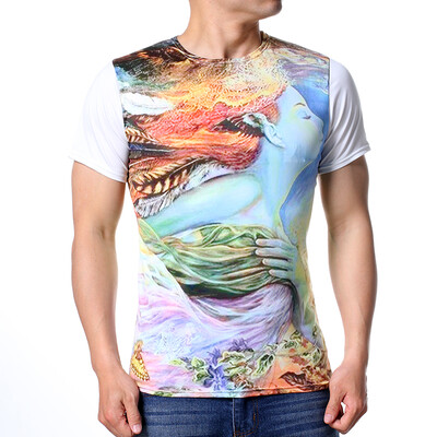 

Mens Printed Short Sleeve Round Neck T-Shirts
