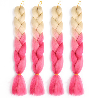 

63 Colors 4 piecelot Synthetic 2T3T4T High Temperature Fiber Ombre Braiding Hair 24 inch Jumbo Braids Hair Extensions
