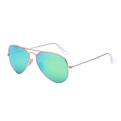 

RayBan Ray Ban солнцезащитные очки для мужчин и женщин моды модели Pilot Золотой кадр зеленый объектив солнцезащитные очки RB3025 181 58мм